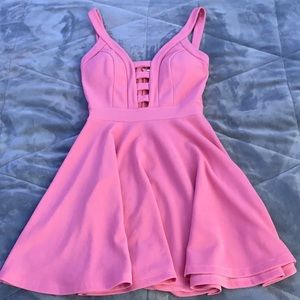 short pink dress